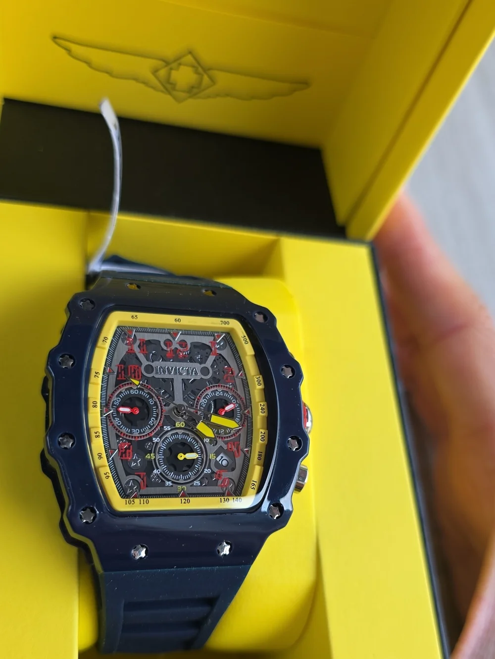 472. Invicta Racing 69739  44mm Grey, Yellow